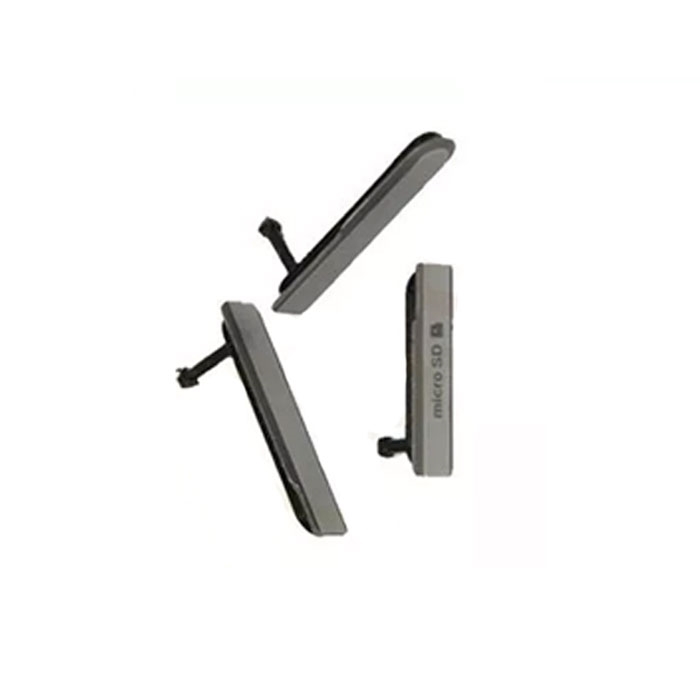 Plastic Flap Dust Covers Set for Sony Xperia Z5 - Color: Black