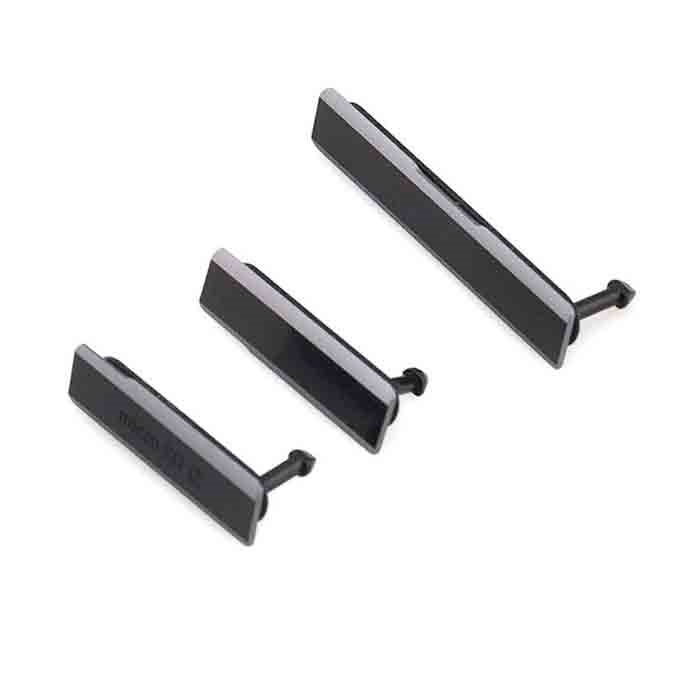 Plastic Flap Covers Set 3 In 1 for Sony Xperia Z1 - Color: Black