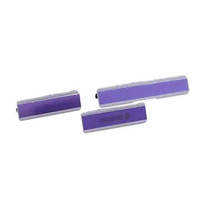 Plastic Flap Covers Set 3In1 for Sony Xperia Z1 - Color: Purple