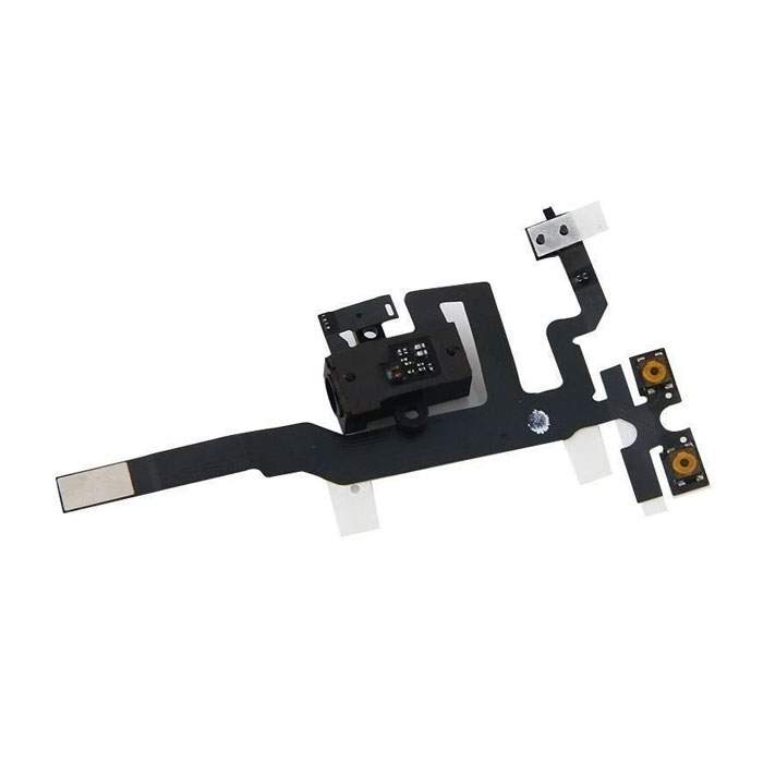 Volume and Audio Jack Flex for iPhone 4S - Color: Black