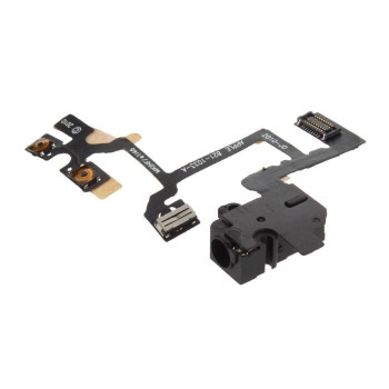 Volume Flex and Audio Jack for iPhone 4G - Color: Black