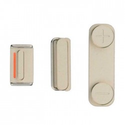 Σετ Κουμπιών 3Σε1 / Buttons Set για iPhone 5S - Χρώμα: Χρυσό