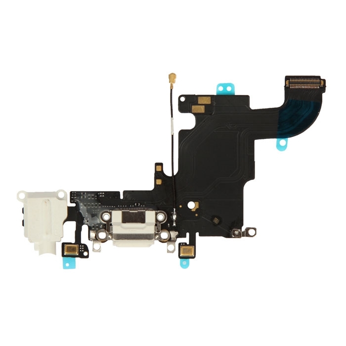 Charging and Audio Jack Flex for iPhone 6S - Color: White