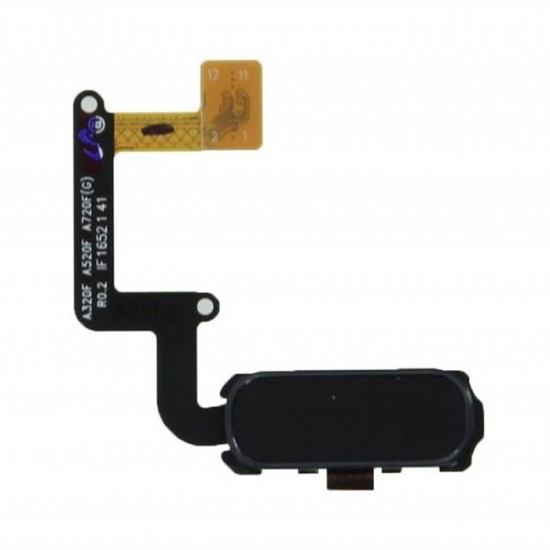 Καλωδιοταινία Κεντρικού Κουμπιού / Home Button Flex για Samsung Galaxy A5 2017 A520F- Χρώμα: Μαύρο