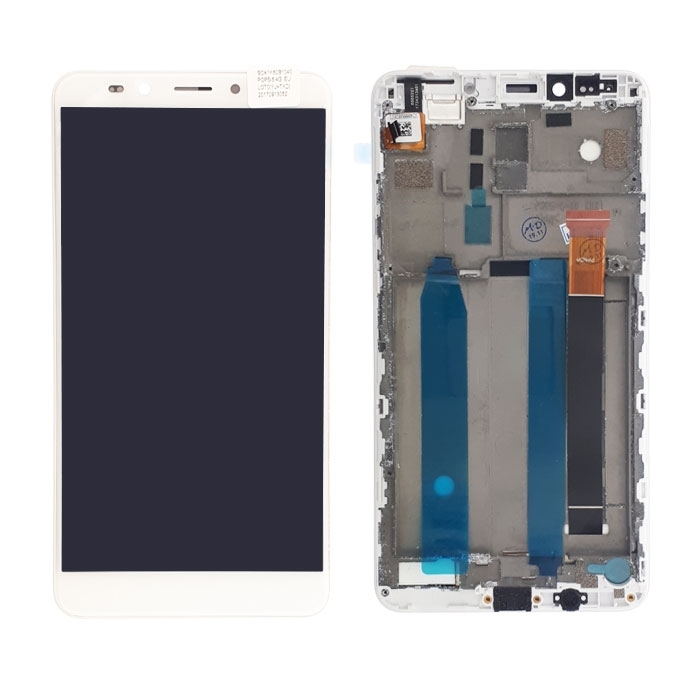LCD Display and Touch Screen Digitizer with Frame for Alcatel 7071 A7 XL - Color: White