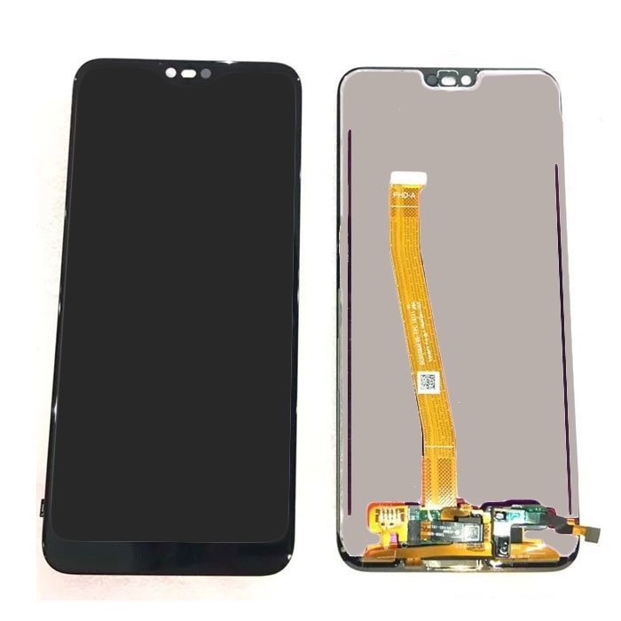 LCD Complete with Fingerprint flex for Huawei Honor 10 - Color: Black