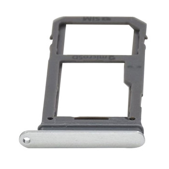 Dual SIM and SD Tray for Samsung Galaxy S8 Plus G955F / Galaxy S8 G950F (Original Swap) - Color: Silver