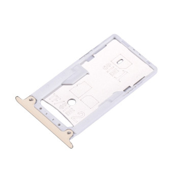 Dual SIM and SD Tray for Xiaomi Redmi Note 4 / Redmi Note - Color: Gold