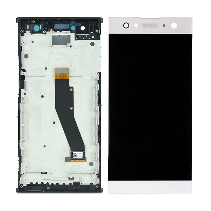 LCD Complete with Frame for Xperia XA2 Ultra - Color: Silver