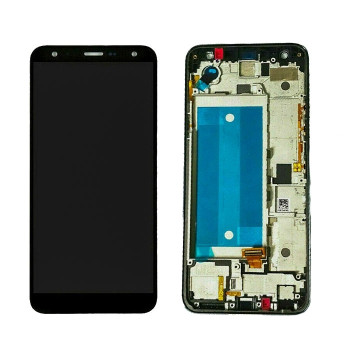 LCD Display with Touch Screen Digitizer and Frame for LG K40 LMX420 - Color: Black