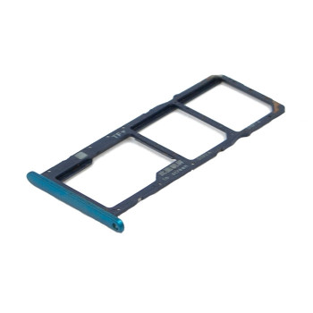 SIM Tray Dual SIM and SD for Huawei Y7 2019 / Y7 Prime 2019 / Y7 Pro 2019 - Color: Blue