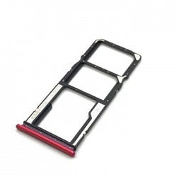 Υποδοχή κάρτας Dual SIM και SD Tray για Xiaomi Redmi 8 / 8A - Χρώμα: Κόκκινο