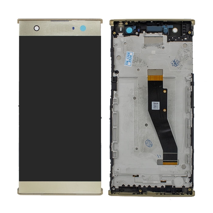 LCD Complete with Frame for Xperia XA2 Ultra - Color: Gold