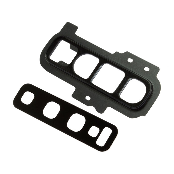 Camera Lens with Frame for Samsung Galaxy S10 Plus G975 - Color: Black