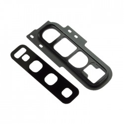 Τζαμάκι κάμερας (Camera Lens) με Πλαίσιο για Samsung Galaxy S10 G973 - Χρώμα: Μαύρο