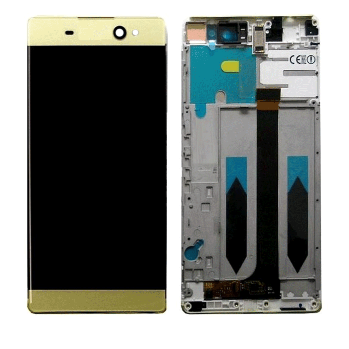 LCD Complete with frame for Sony Xperia XA Ultra - Color: Gold