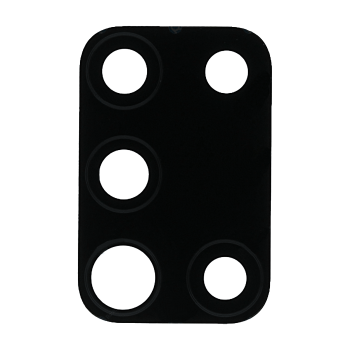 Camera Lens with Frame for Samsung Galaxy A21s A217F - Color: Black