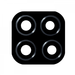 Τζαμάκι κάμερας (camera lens) για Xiaomi Redmi 9C - Χρώμα: Μαύρο