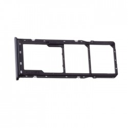 Υποδοχή Κάρτας Dual SIM και SD (SIM Tray Card Holder) για Samsung Galaxy A21S A217F - Χρώμα: Μαύρο