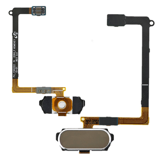 Home Button Flex for Samsung Galaxy S6 G920f - Color: Gold