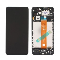 Γνήσια Οθόνη LCD με Μηχανισμό Αφής και Πλαίσιο για Samsung Galaxy A12 Nacho A127F GH82-26485A - Χρώμα: Μαύρο