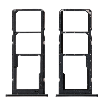 SIM Tray Dual SIM και SD for Samsung Galaxy A02s A025- Color: Black