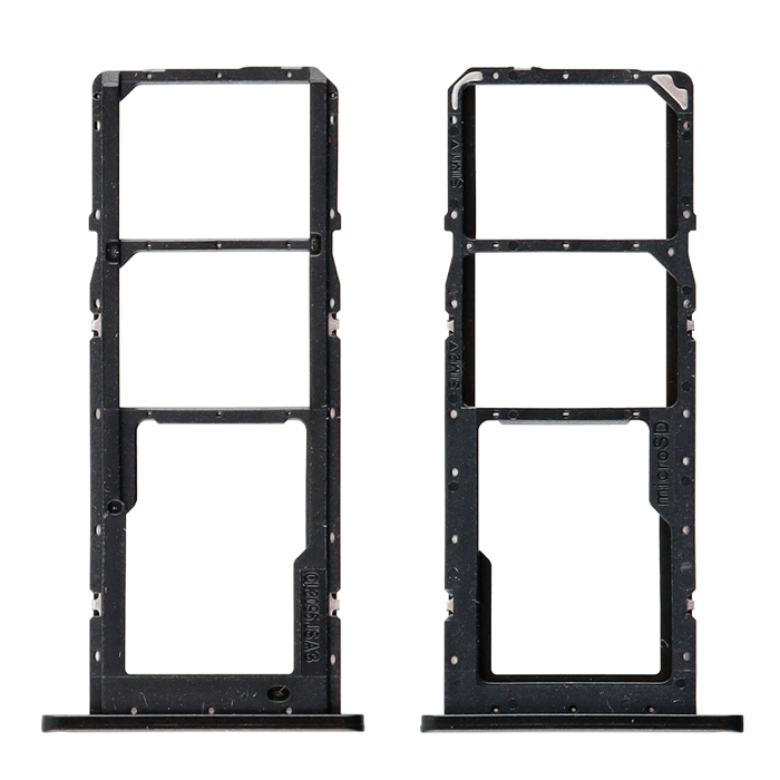 SIM Tray Dual SIM και SD for Samsung Galaxy A02s A025- Color: Black