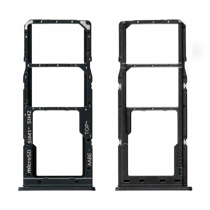 Dual SIM and SD (SIM Tray) for Samsung Galaxy A12 A125 - Color: Black