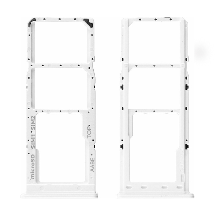 Dual SIM and SD (SIM Tray) for Samsung Galaxy A12 A125 - Color: White