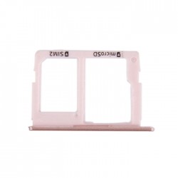 Υποδοχή Κάρτας Dual SIM και SD (SIM Tray) για Samsung Galaxy J7 prime G610F - Χρώμα: Ροζ