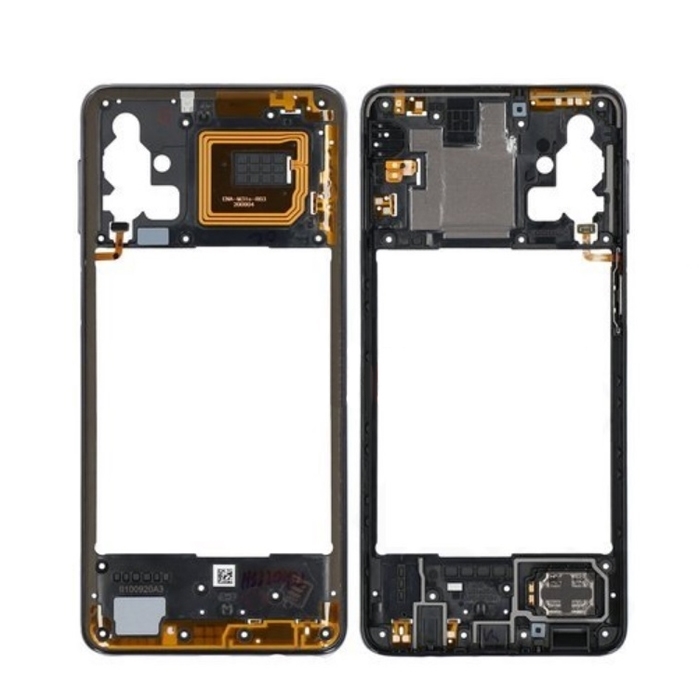 Middle Frame with Flex For Samsung  Galaxy M31s - Color : Black