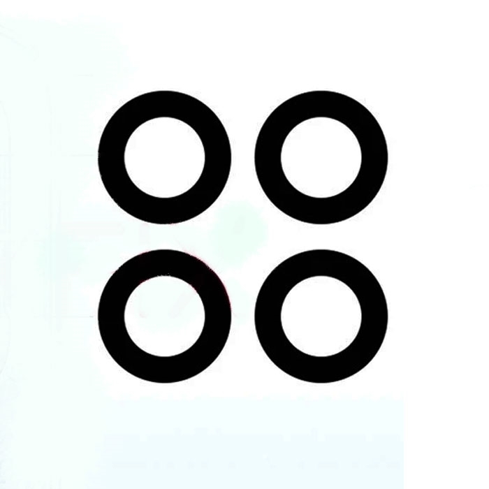 Camera glass for Huawei HONOR X8 set 4 IN 1 - Color: Black