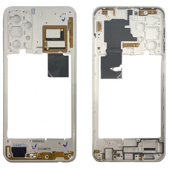 Μεσαίο Πλαίσιο με Καλωδιοταινία Middle Frame with Flex για Samaung Galaxy A23 WITH FLEX - Χρώμα: Λευκό Μεσαίο Πλαίσιο με Καλωδιοταινία Middle Frame with Flex για Samaung Galaxy A23 WITH FLEX - Χρώμα: Λευκό