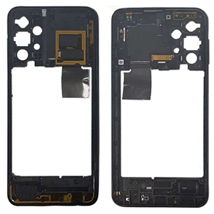 Middle Frame with Flex for Samaung Galaxy A23 - Color: Black