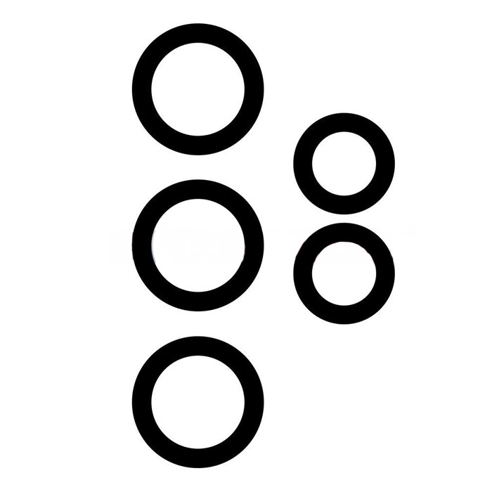 Camera glass for Samsung Galaxy A33 A336 set 5 IN 1 - Color: Black