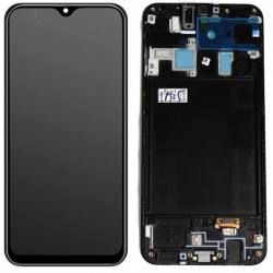 OLED Οθόνη LCD με Μηχανισμό Αφής και πλαίσιο για Samsung Galaxy A20 A205 - Χρώμα: Μαύρο