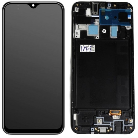 OLED Οθόνη LCD με Μηχανισμό Αφής και πλαίσιο για Samsung Galaxy A20 A205 - Χρώμα: Μαύρο OLED Οθόνη LCD με Μηχανισμό Αφής και πλαίσιο για Samsung Galaxy A20 A205 - Χρώμα: Μαύρο