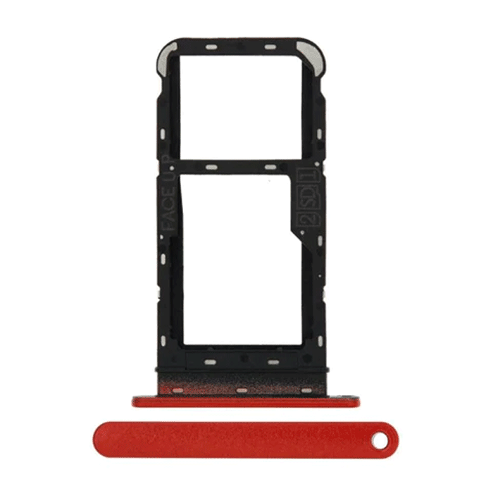 SIM Tray for Motorola E7 POWER  - Color: Red