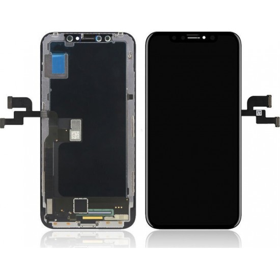 Οθόνη LCD OCG με Μηχανισμό Αφής για iPhone X - Χρώμα: Μαύρο