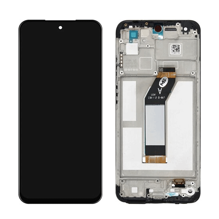 OEM Lcd Screen with Touch Mechanism and Frame for Xiaomi Redmi 10 / 10 2022 / 10 Prime / 10 Prime 2022 Black