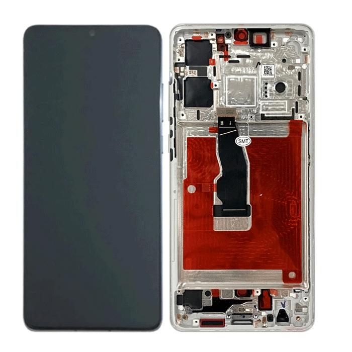 LCD TFT  Screen with Touch Mechanism with Frame for Huawei P30  - Color: Black