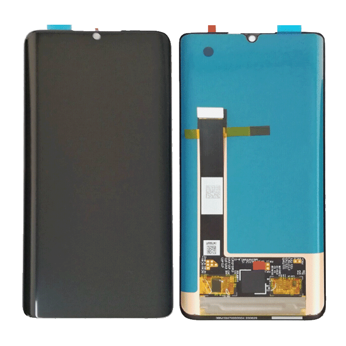 OLED LCD Screen with Touch Mechanism with Frame for TCL 10 Plus - Color: Black