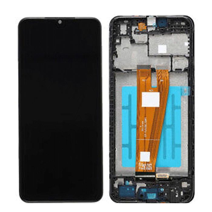 INCELL LCD and touch screen with frame for Samsung Galaxy A04 A045F  - color: Black