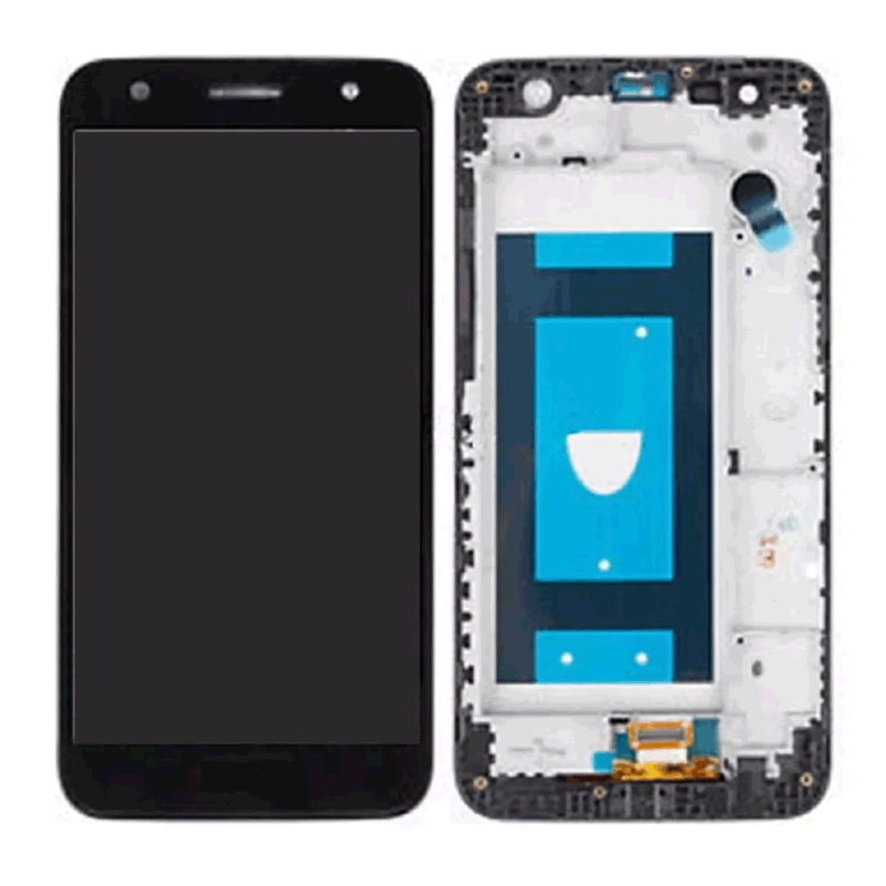 LCD Screen and Touch Screen Digitizer with Frame  for LG M320 X Power 2 - Color: Black