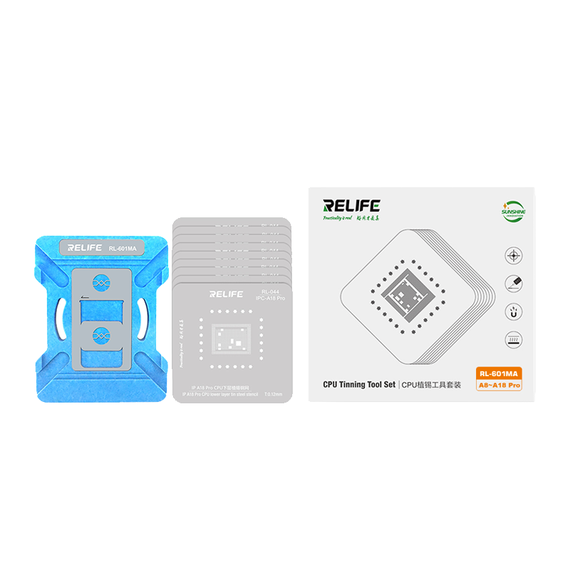 RELIFE RL-601MA CPU Repair Fixture Set/IP Series (A8-A18)