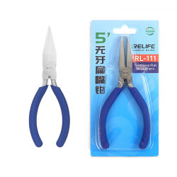 RELIFE RL-111 Πένσα Επίπεδης Μύτης Χωρίς Δόντια/ Flat Nose Pliers Without Teeth