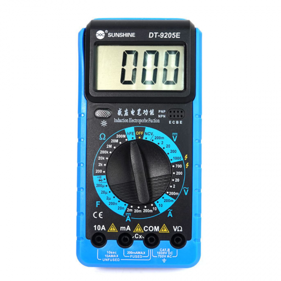 SUNSHINE DT-9205E Ψηφιακό πολύμετρο / Digital Multimeter SUNSHINE DT-9205E Ψηφιακό πολύμετρο / Digital Multimeter