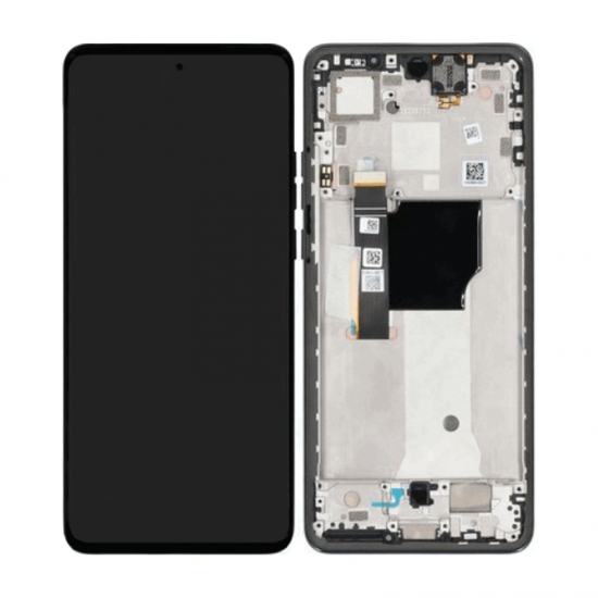 Οθόνη LCD με Μηχανισμό Αφής με Πλαίσιο για Motorola Moto Edge 40 Neo - Χρώμα: Μαύρο